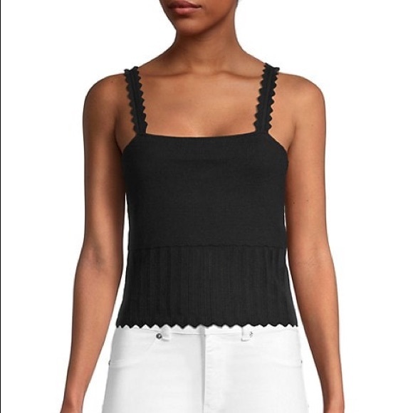 Design History Tops - Design history Danielle Scalloped Sweater Tank Top